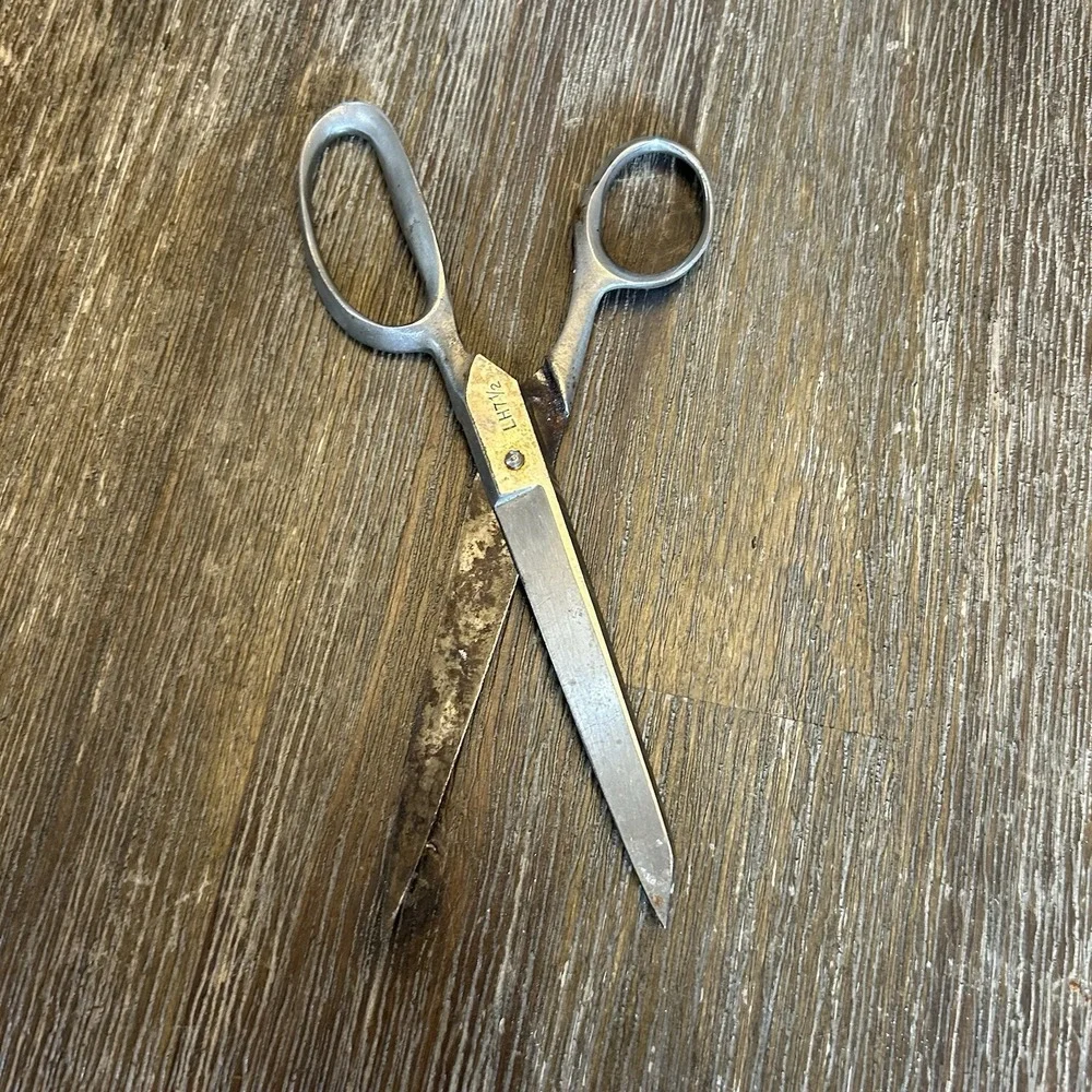 Vintage Clauss LH7 1/2 Left Handed Sewing Scissors Shears Fremont Ohio USA 7.5